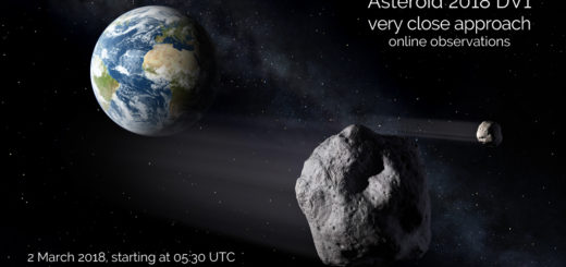 Near-Earth asteroid 2018 DV1: poster of the event