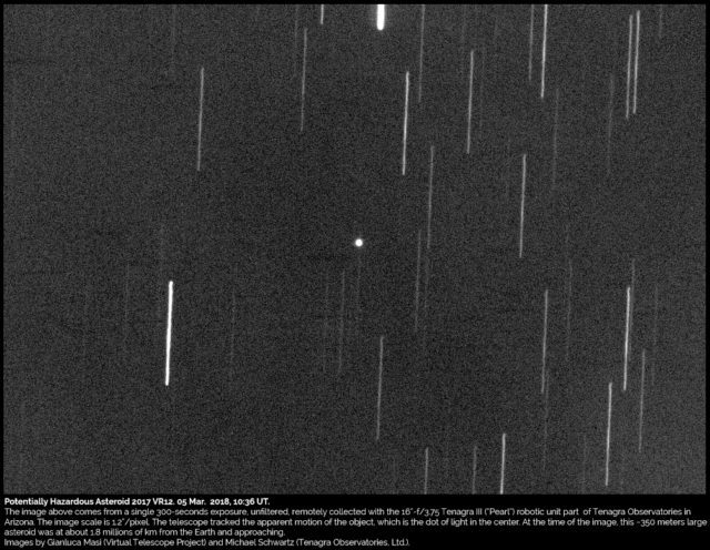 Potentially Hazardous Asteroid 2017 VR12: 5 Mar. 2018