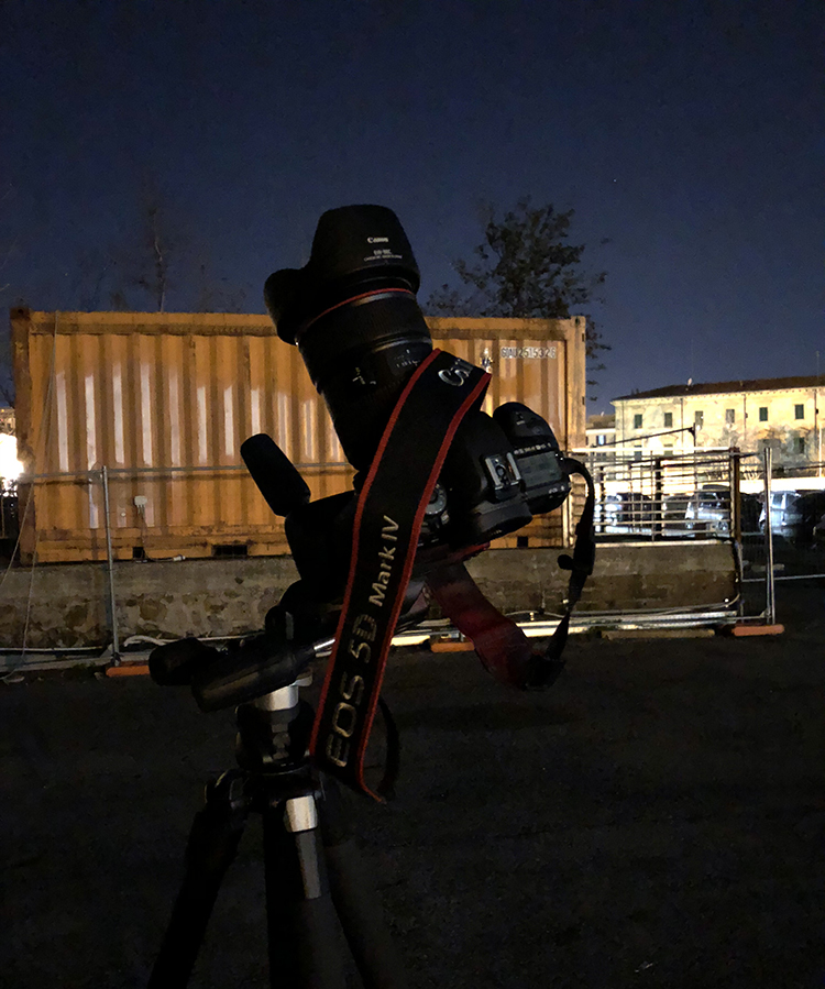 The setup used to capture the Tiangong-1 space station on 9 Mar. 2018