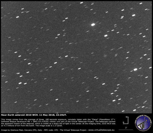 Near-Earth Asteroid 2010 WC9: 11 May 2018