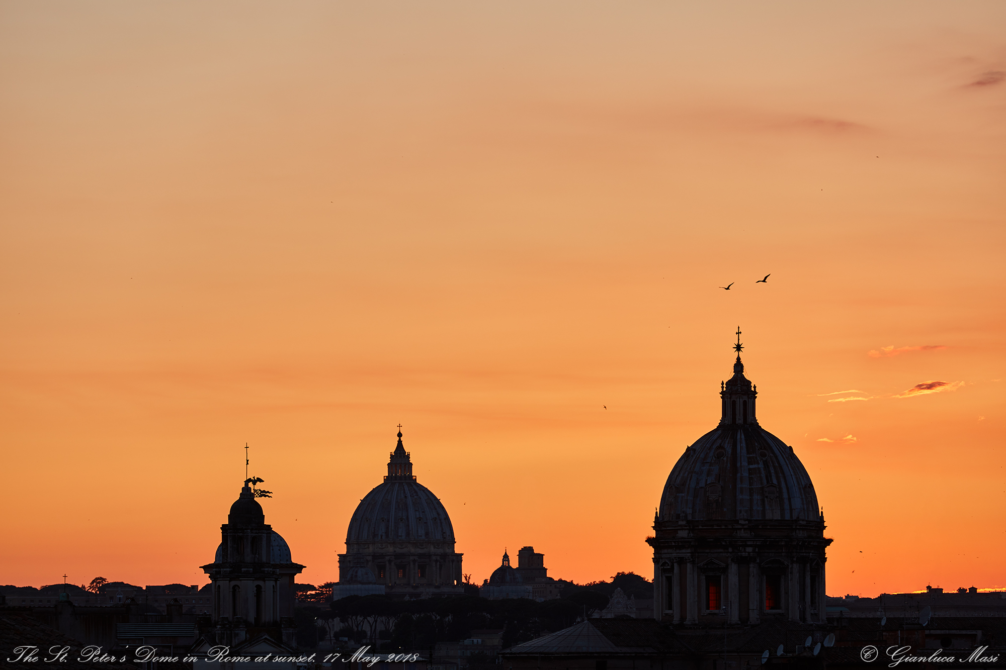 St. Peter's Dome at sunset. 17 May 2018.