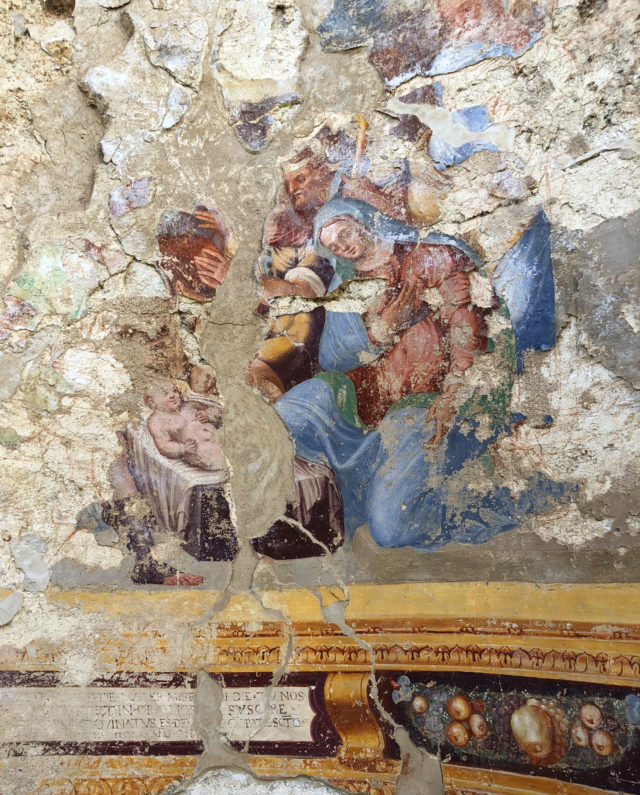 A fresco fragment from Madonna della Neve (XVI Century)