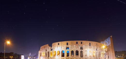 The International Space Station crosses the sky above Rome, embracing the Colosseum - 19 July 2018