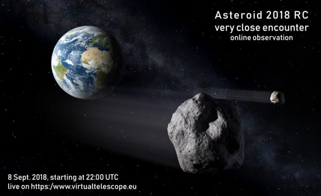 Near-Earth asteroid 2018 RC: poster of the event
