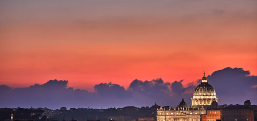 Venus, at its brightest, sets above Rome - 23 Sept. 2018