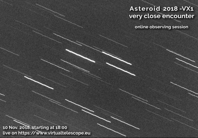 Near-Earth asteroid 2018 VX1: poster of the event