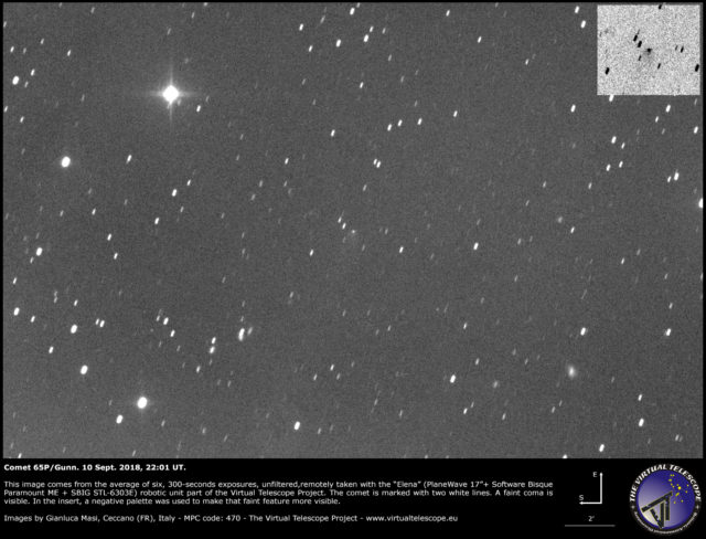 Comet 65P/Gunn: 10 Sept. 2018