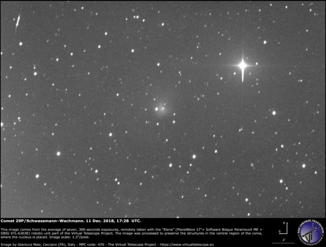 Comet 29P/Schwassmann–Wachmann: 11 Dec. 2018