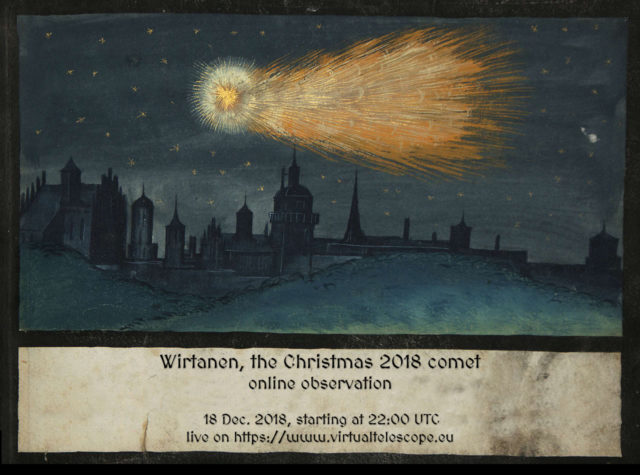 "Wirtanen, the Christmas 2018 comet": poster of the event