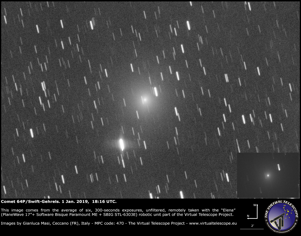 Comet 64P/Swift-Gehrels: an image (1 Jan. 2019) - The Virtual Telescope ...