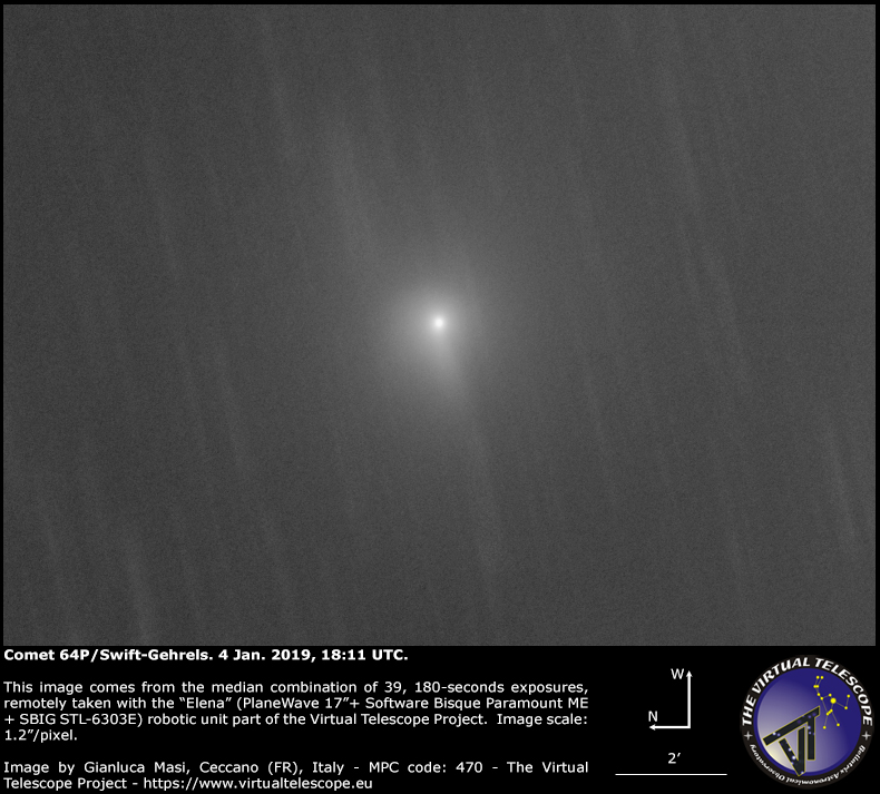 Comet 64P/Swift-Gehrels: 4 Jan. 2019