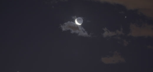 The Moon, Venus (bottom left) and Jupiter (upper right) - 31 Jan. 2019