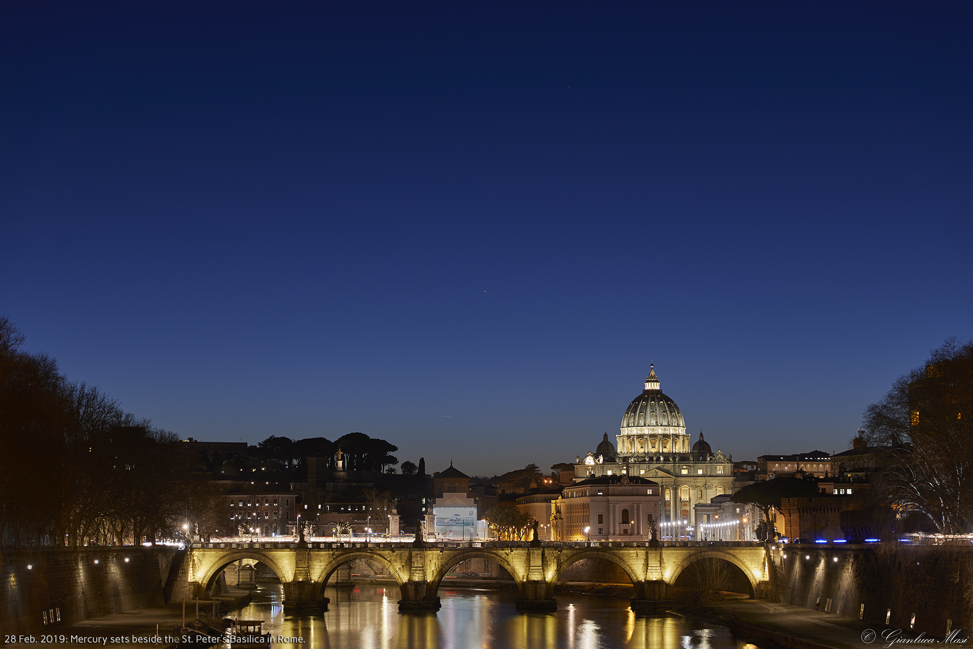 A glipse of Mercury above Rome - 28 Feb. 2019 - The Virtual Telescope Project 2.0