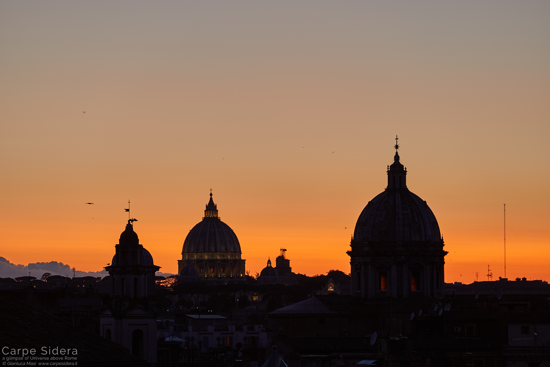 A close up to St. Peter's Dome (left) and Sant'Andrea della Valle (right)