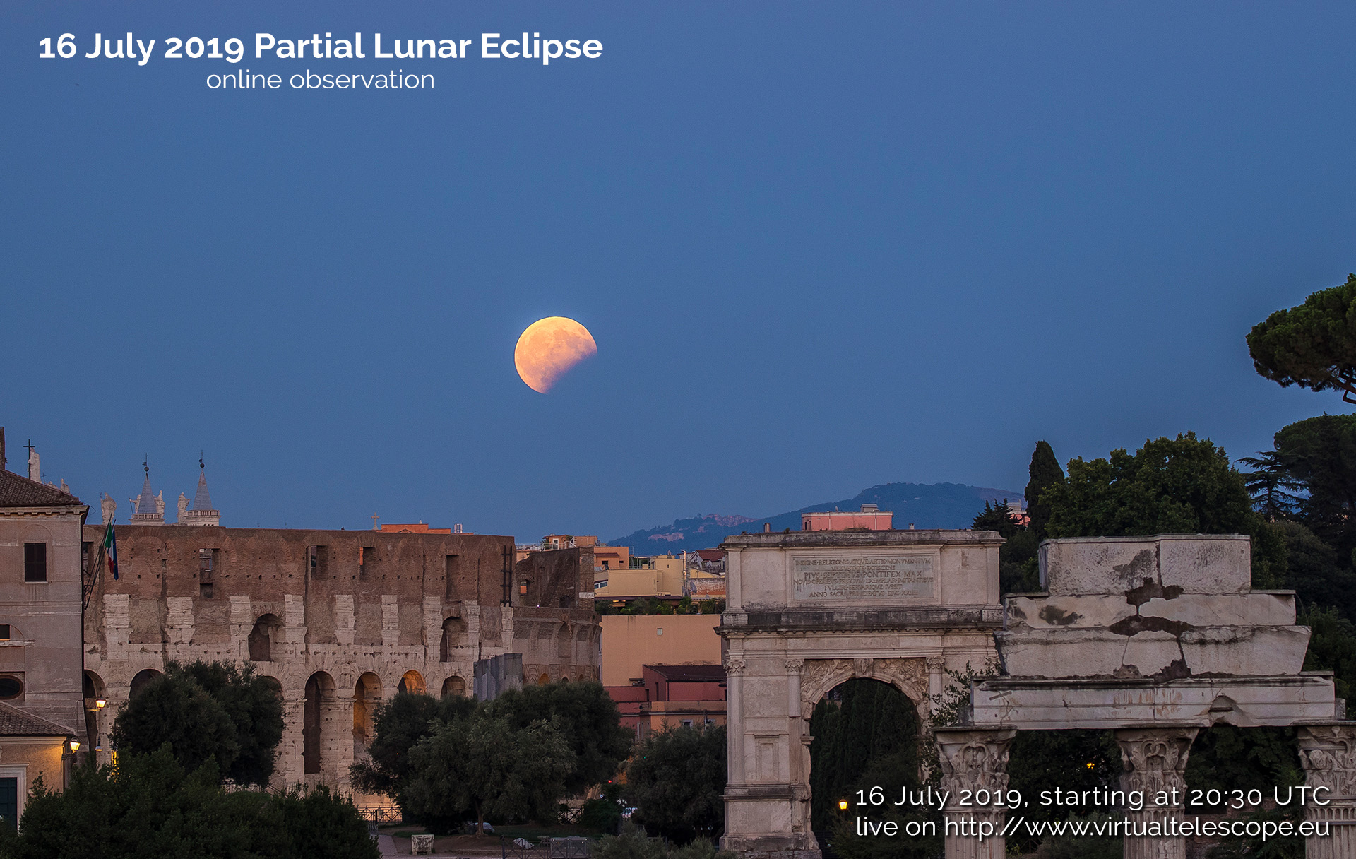 The 16 July 2019 partial lunar eclipse - poster of the event