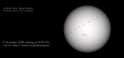 The 11 Nov. 2019 transit of Mercury : online observing session - poster of the event