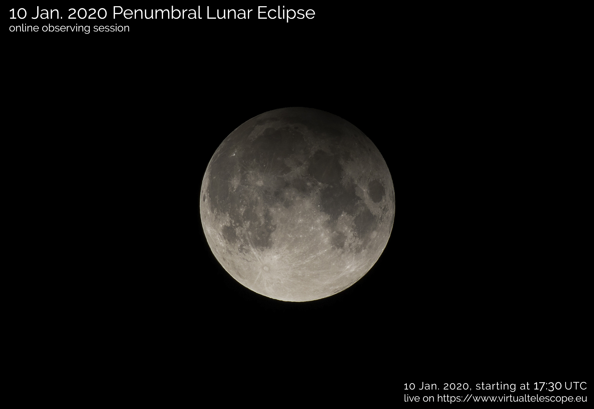 The 10 Jan. 2020 penumbral lunar eclipse - poster of the event