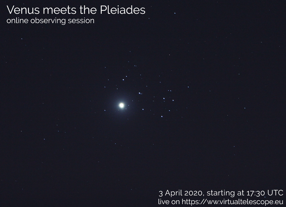 "Venus Meets the Pleiades": poster of the event