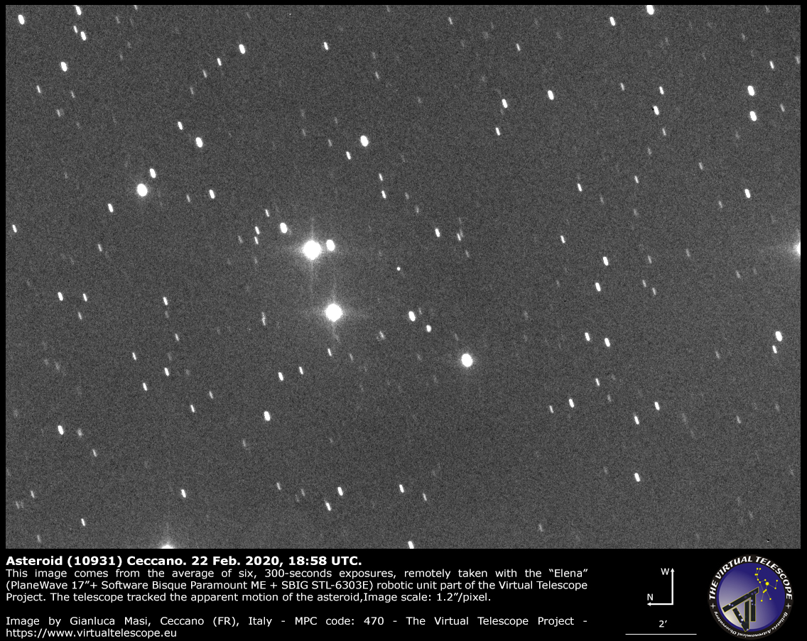 Asteroid (10931) Ceccano: 22 Feb. 2020