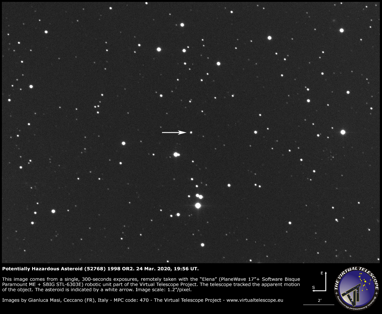 Potentially Hazardous Asteroid (52768) 1998 OR2: a image - 24 Mar. 2020
