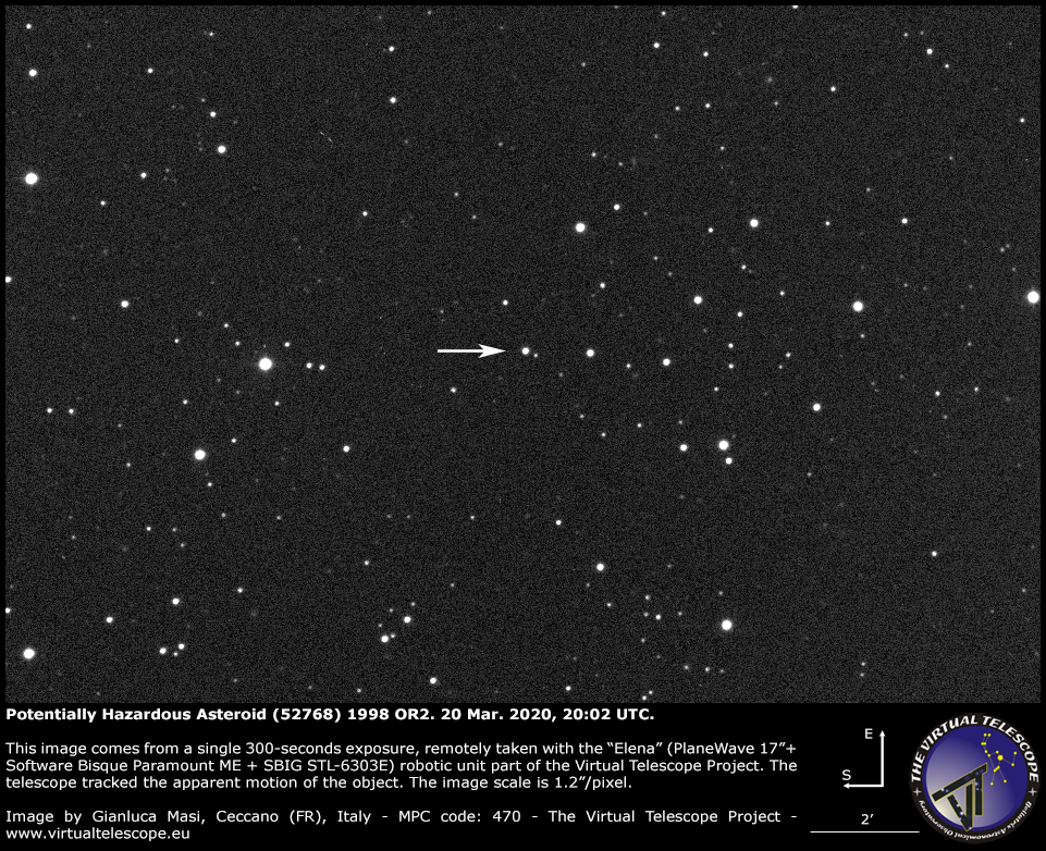 Potentially Hazardous Asteroid (52768) 1998 OR2: a image - 20 Mar. 2020