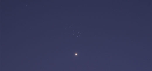 Venus & Pleiades. 1 Apr. 2020.