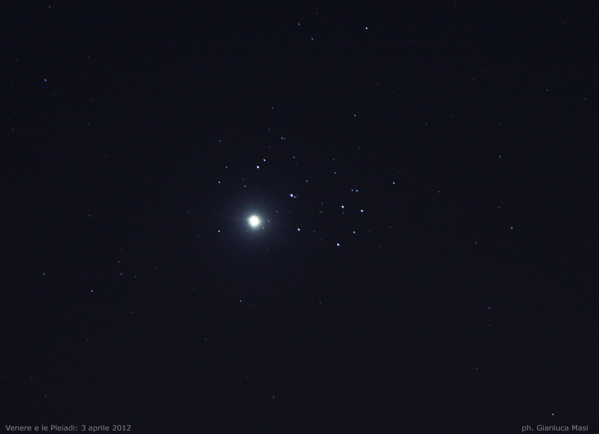 Venus & Pleiades. 3 Apr. 2020. 