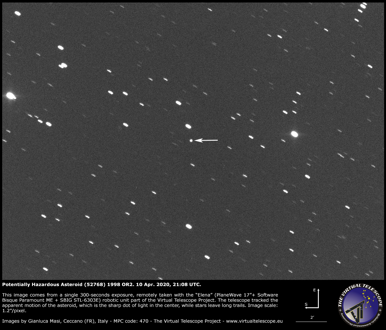 Potentially Hazardous Asteroid (52768) 1998 OR2: a image - 10 Apr. 2020