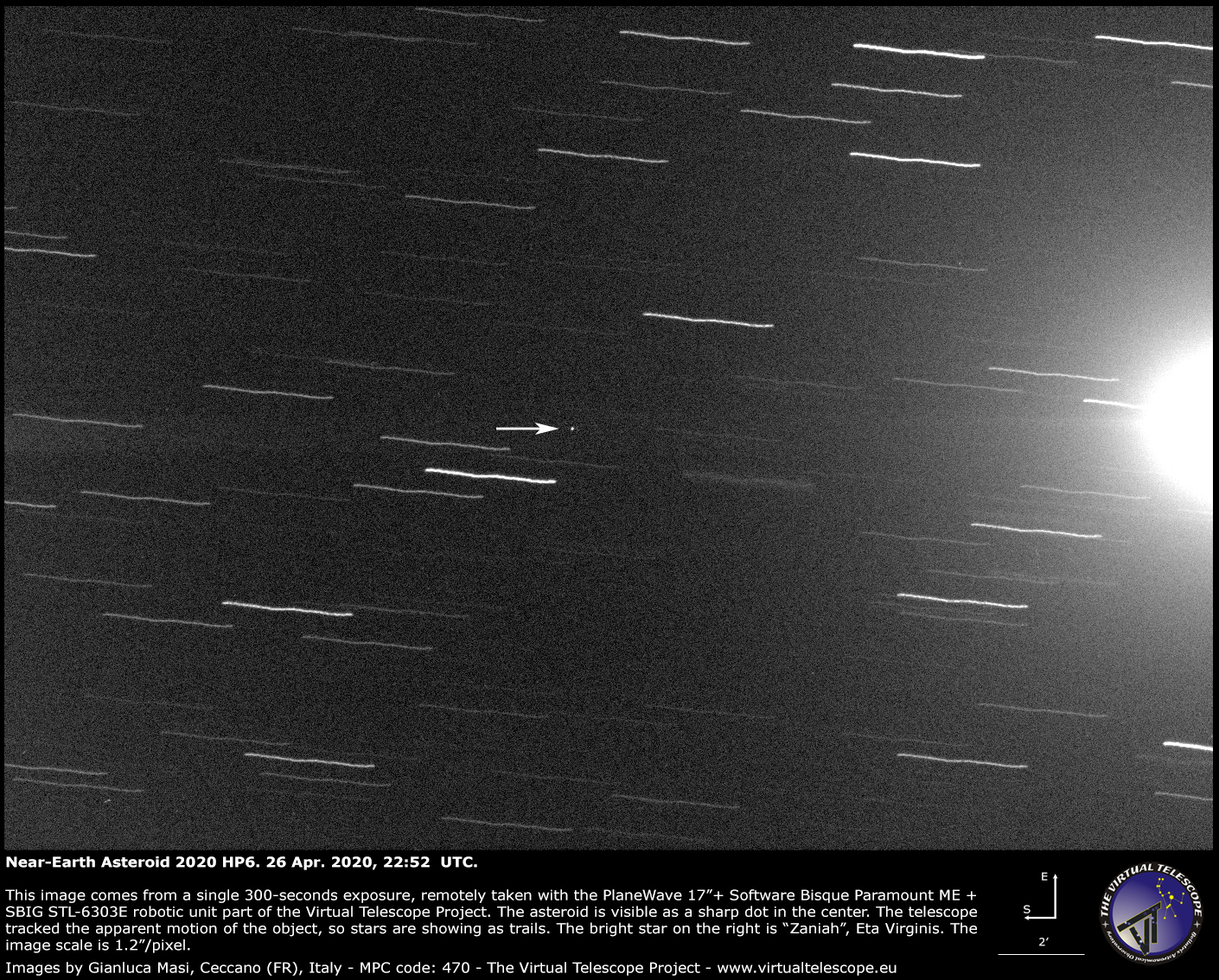 Near-Earth Asteroid 2020 HP6 - 26 Apr. 2020.