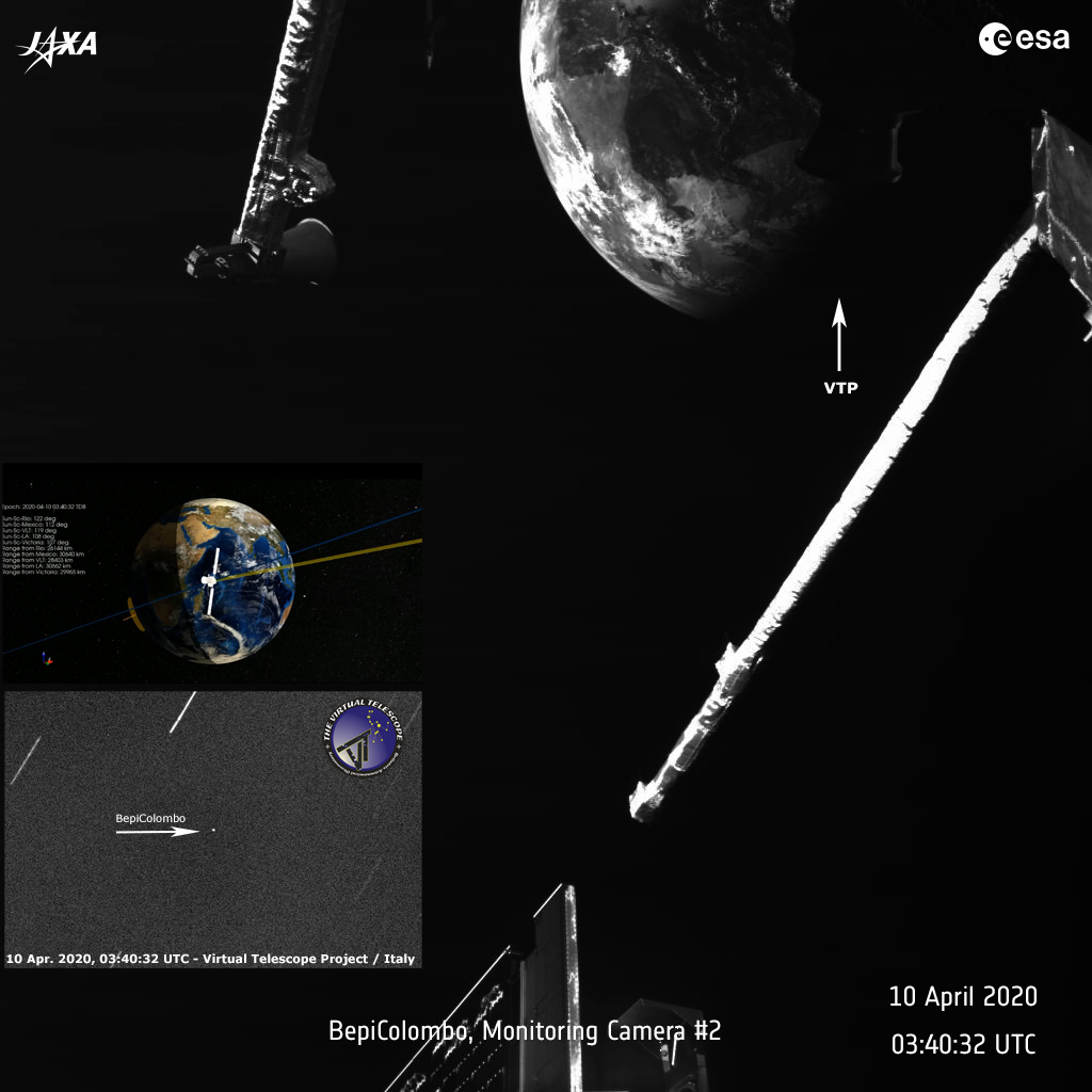 The mutual gaze between BepiColombo and the Virtual Telescope. 10 Apr. 2020