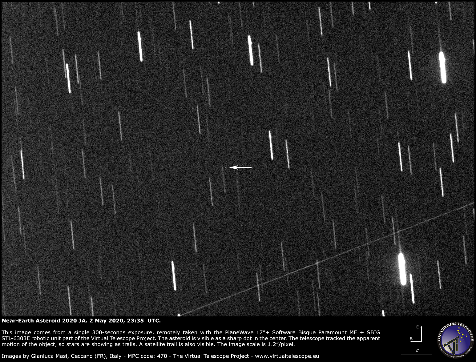 Near-Earth Asteroid 2020 JA - 2 May 2020.