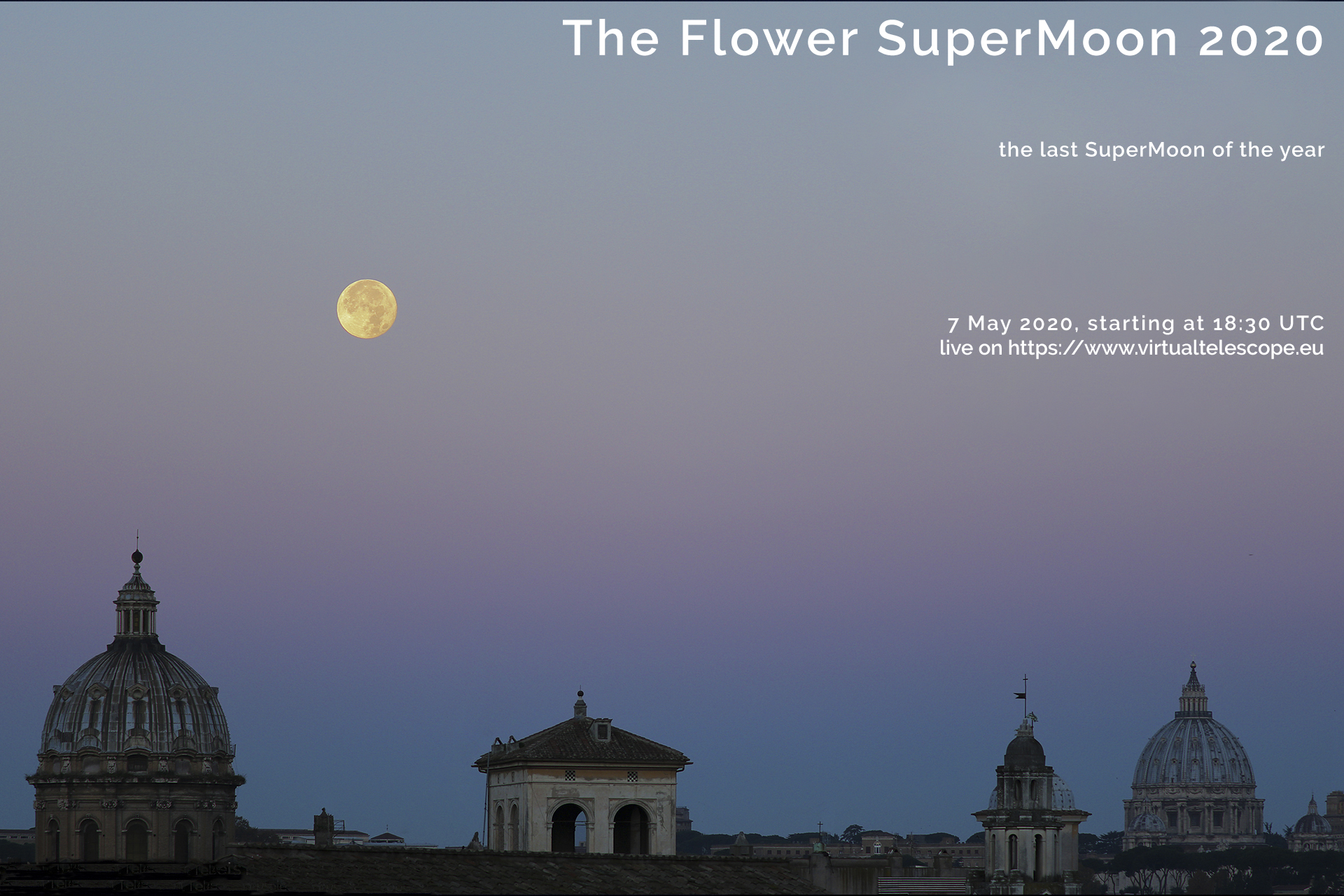 The Flower SuperMoon 2020: poster of the event