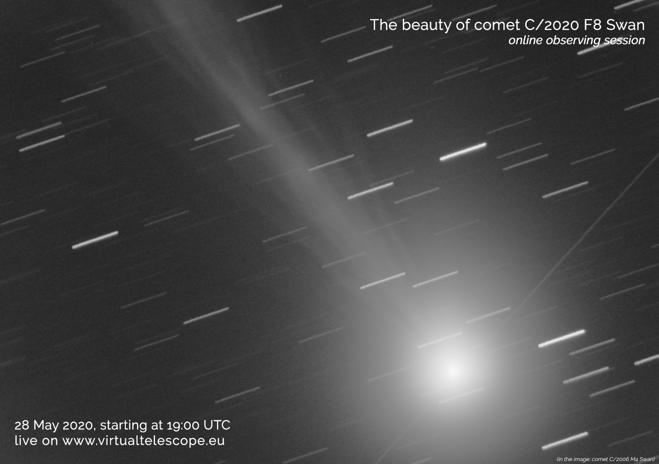 "The Beauty of Comet C/2020 F8 Swan": poster of the event.