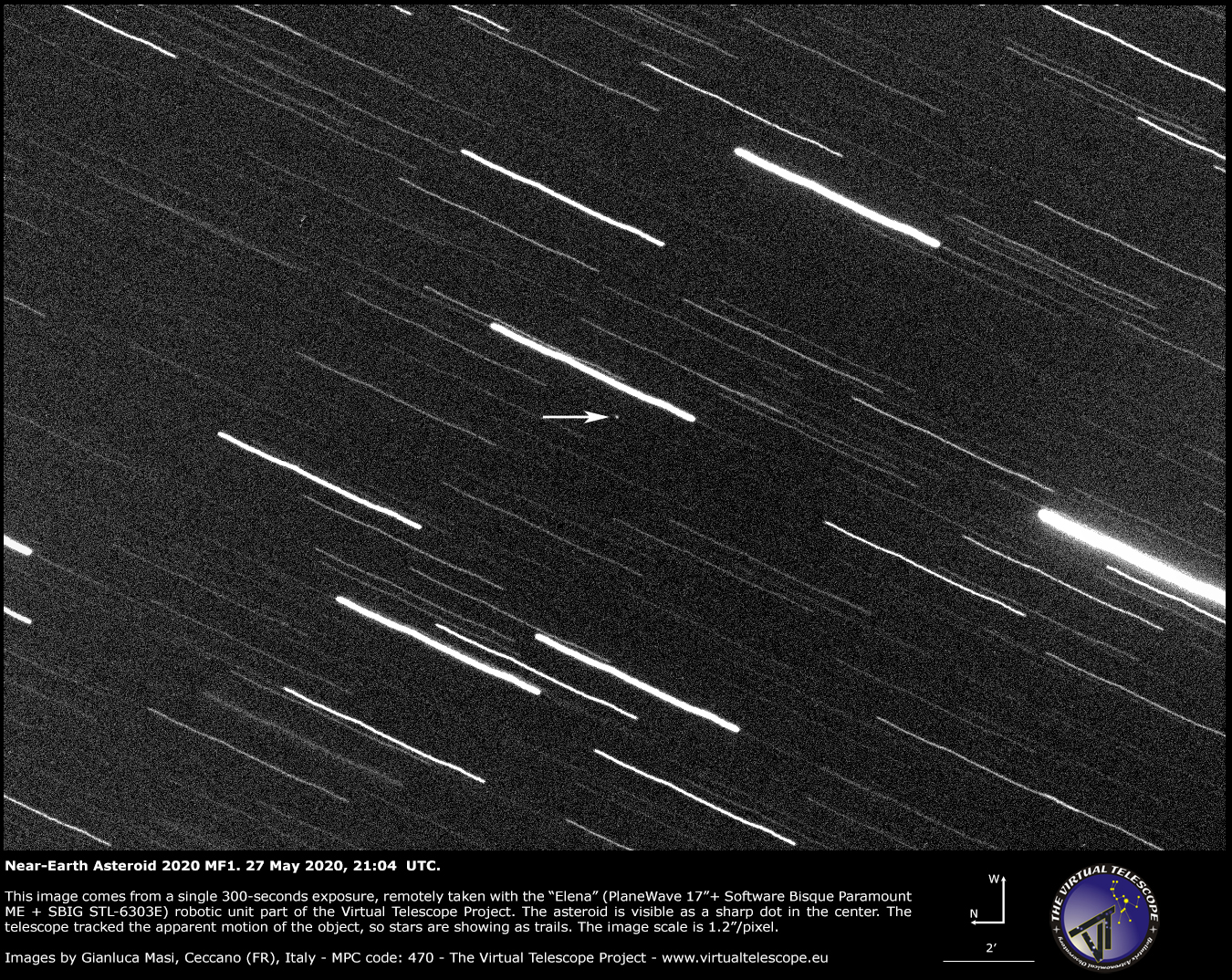 Near-Earth Asteroid 2020 MF1 - 26 June 2020.