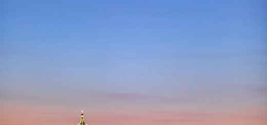 Comet C/2020 F3 NEOWISE shines above the St. Peter's Dome in Rome - 10 July 2020.