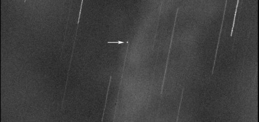 The 1964-054A = OGO-1 satellite, imaged a couple of hours before it reentered the atmosphere. 29 Aug. 2020.