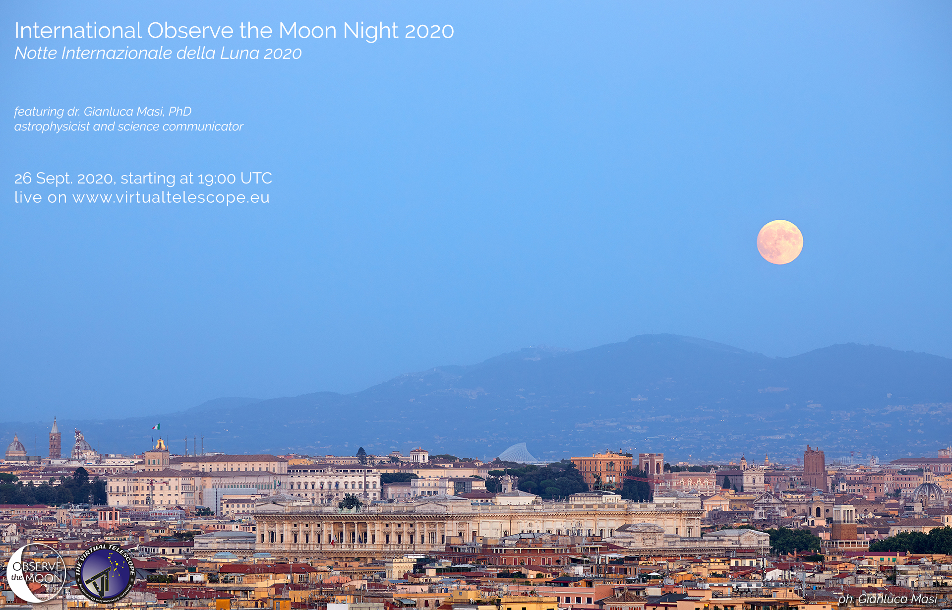 International Observe the Moon Night 2020: online observation - 26 Sept. 2020