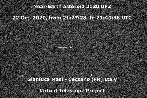 Near-Earth asteroid 2020 UF3: time lapse. 22 Oct. 2020.