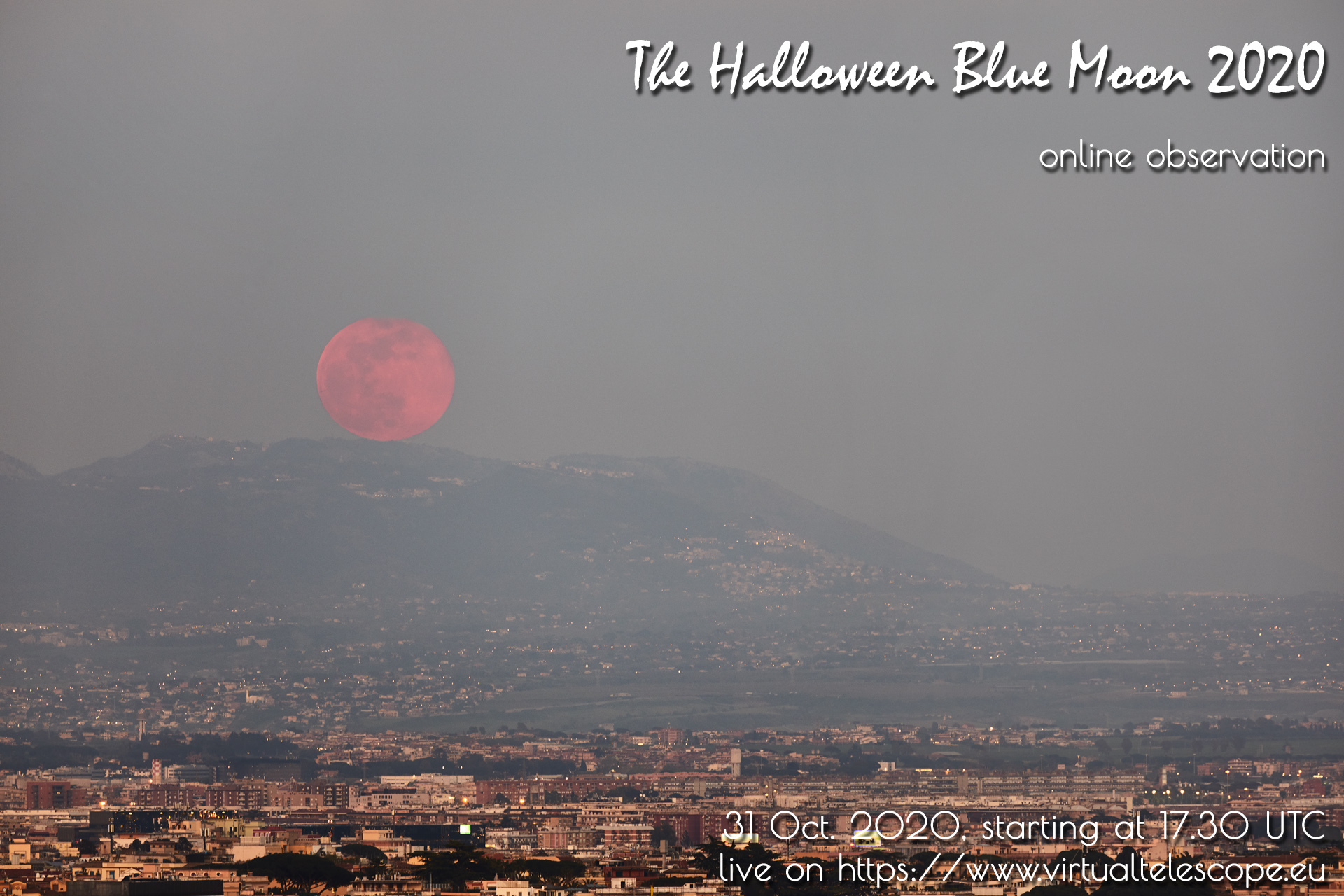 The Halloween Blue Moon 2020: poster of the event.