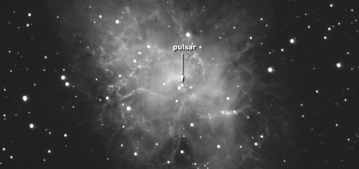 The "Crab" nebula's pulsar.