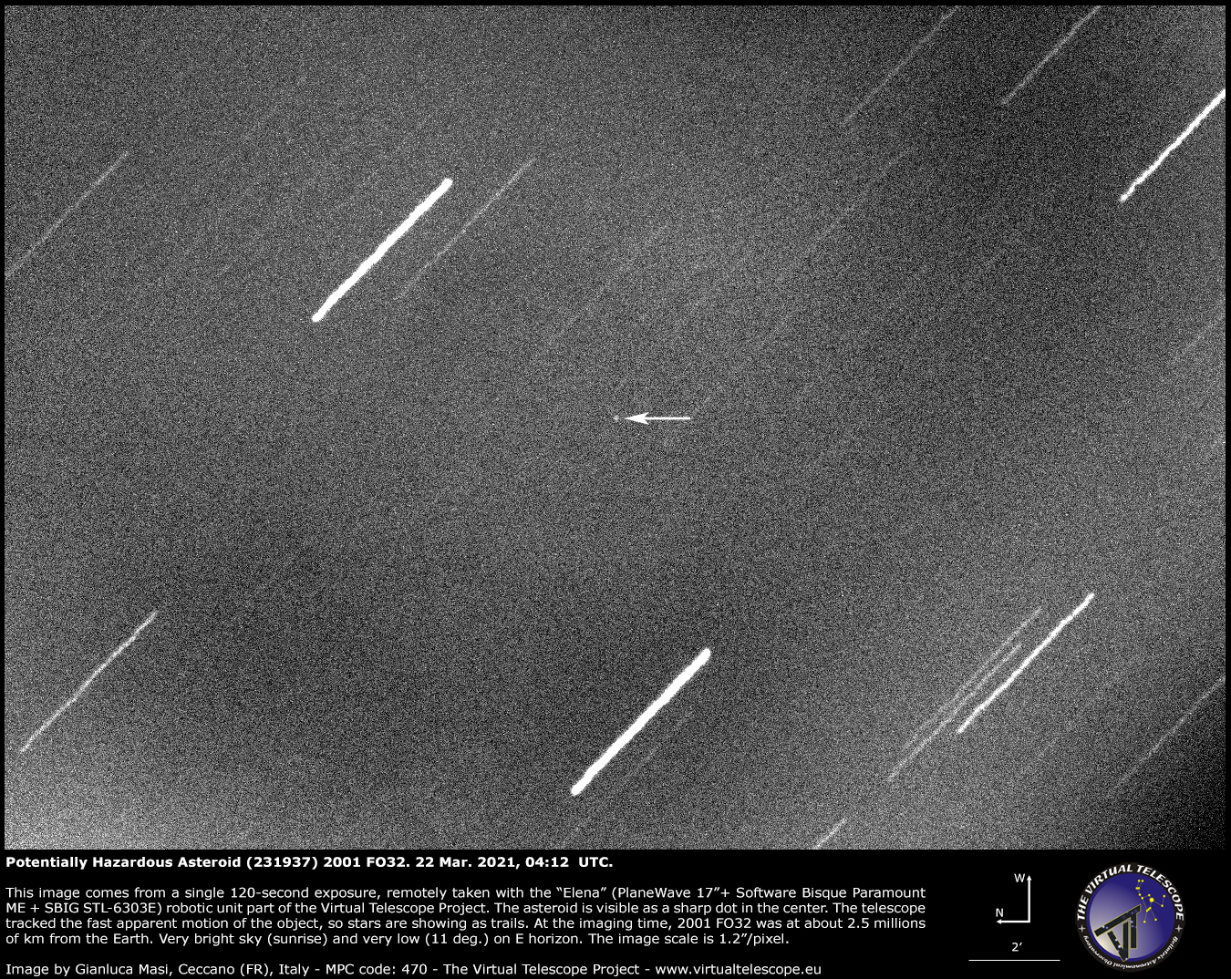 Potentially Hazardous Asteroid (231937) 2001 FO32: 22 Mar. 2021.