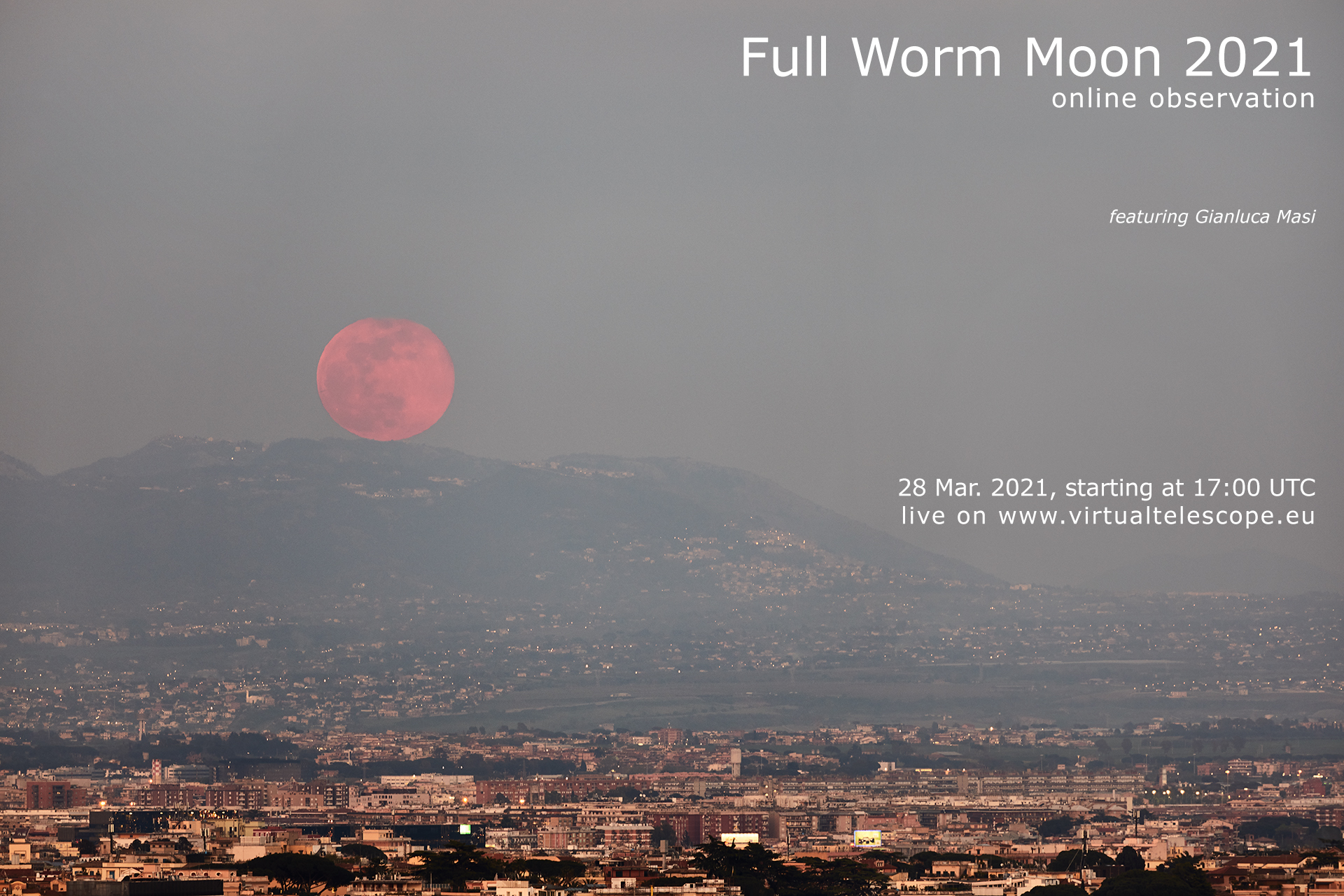 Full Worm Moon 2021: poster of the event.