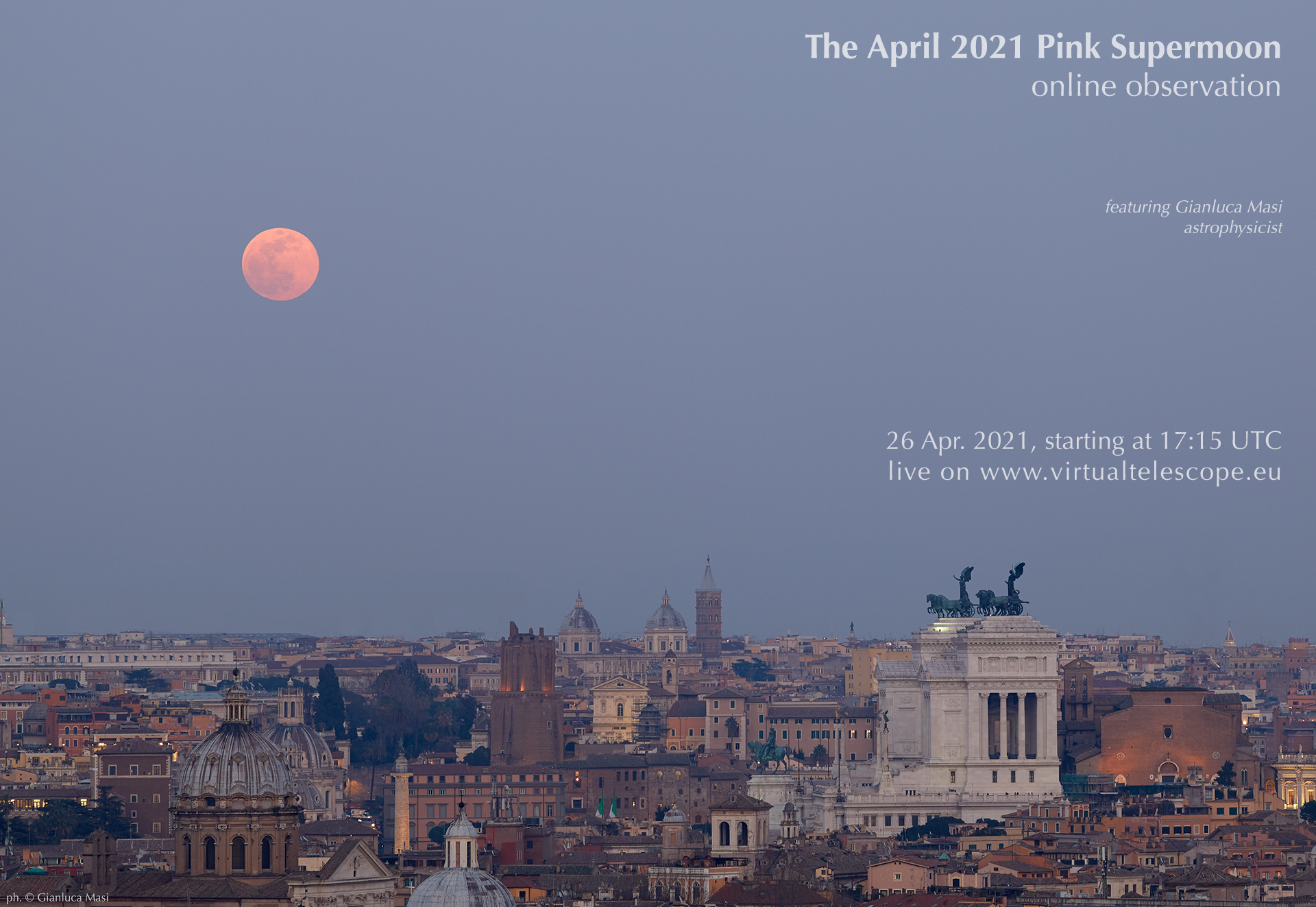 The April 2021 Pink Supermoon - poster of the event.
