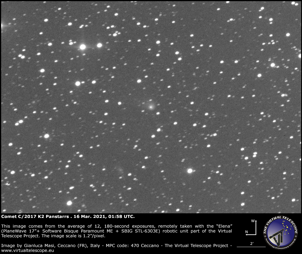 Comet C/2017 K2 Panstarrs: 16 Mar. 2021.