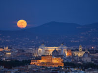 The Flower Supermoon rises above Rome. 26 May 2021.