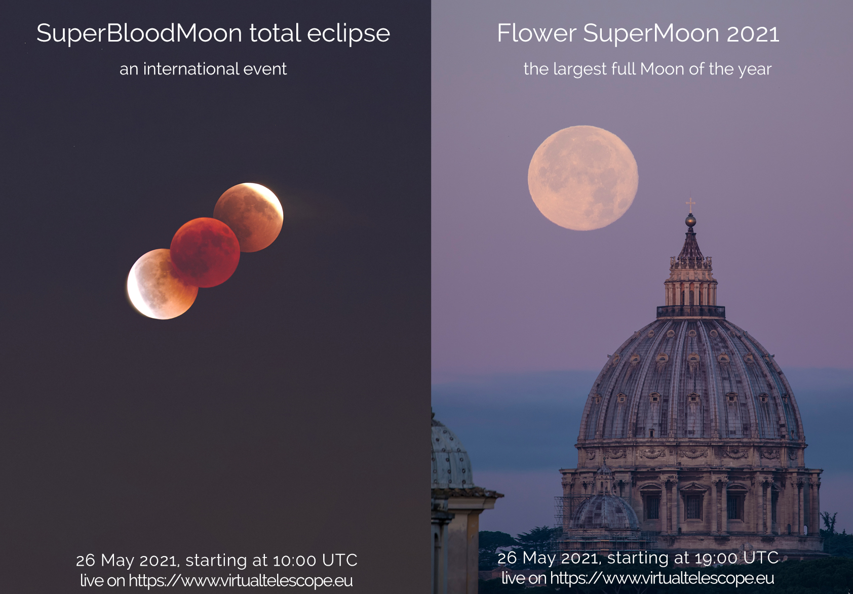 SuperBloodMoon 2021: poster of the event.