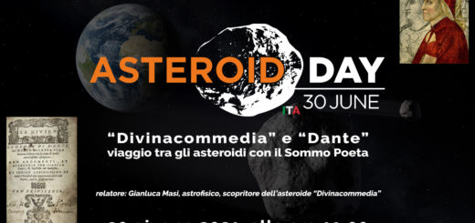 “ “Divinacommedia” e “Dante”: viaggio tra gli asteroidi con il Sommo Poeta” - poster dell'evento