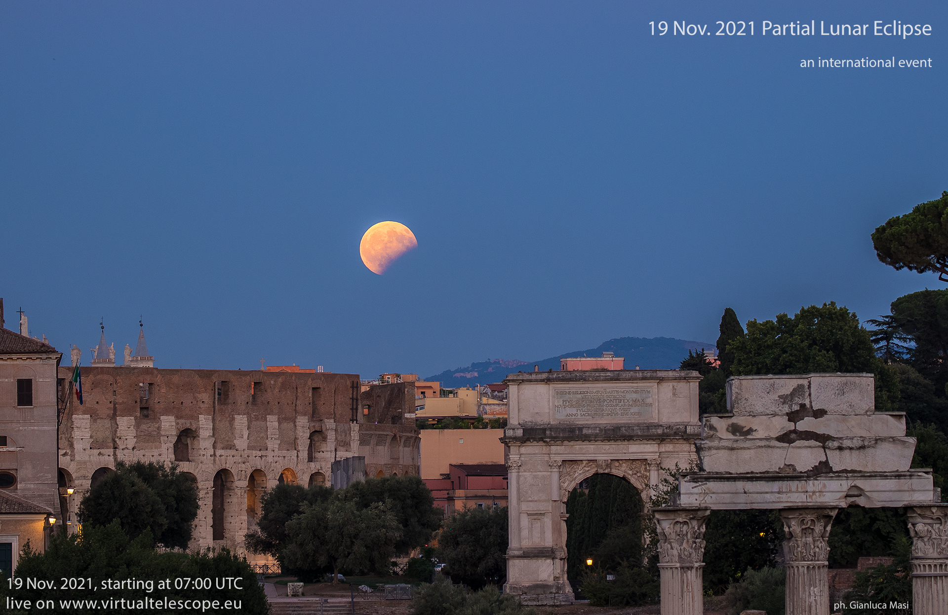 The 19 Nov. 2021 partial Lunar Eclipse: poster of the event.