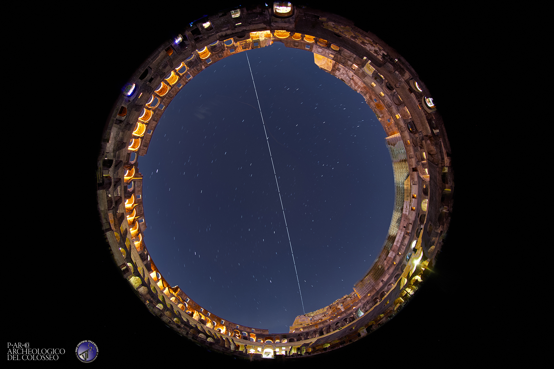 La Stazione Spaziale Internazionale vola sul Colosseo. 6 dicembre 2021.