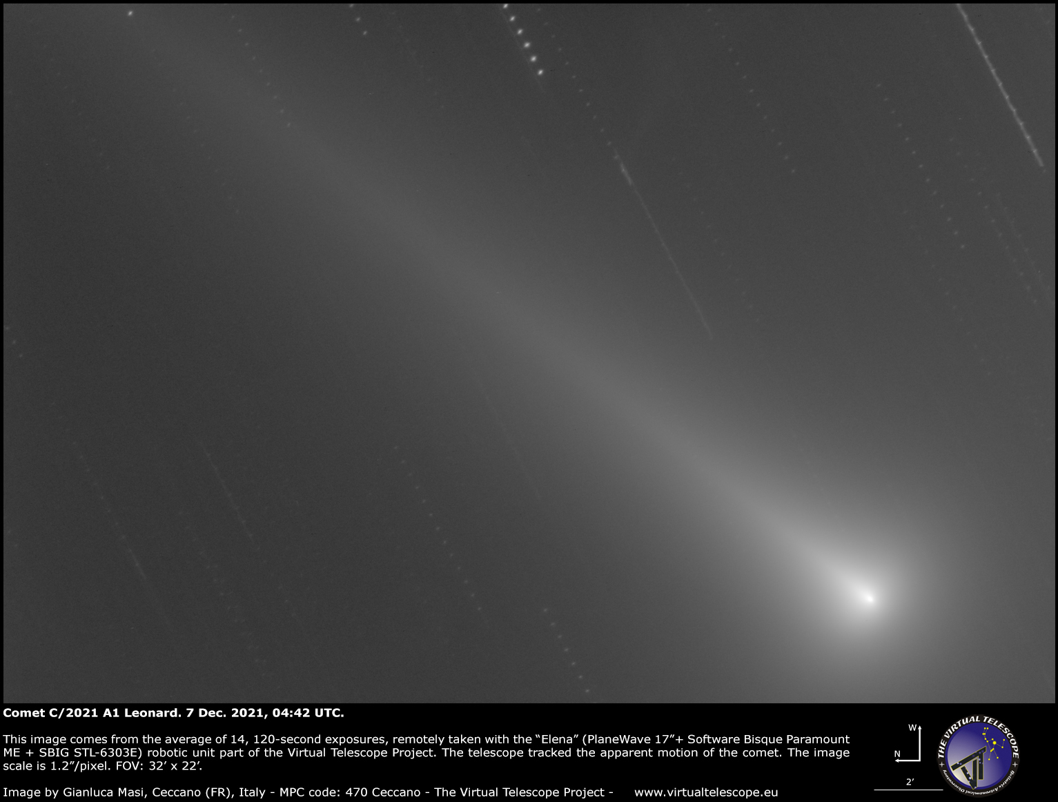 Comet C/2021 A1 Leonard: 7 Dec. 2021.
